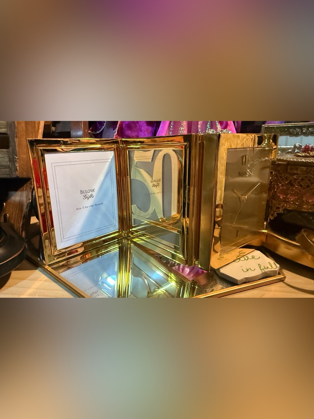 RARE Bulova Jubilee Collection Picture
Frame Clock